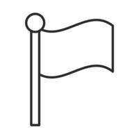 flag in pole insignia line style icon vector