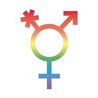 símbolo de género del icono de estilo degradado de orientación sexual vector