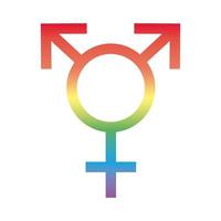 bisexual man gender symbol of sexual orientation gradient style icon vector