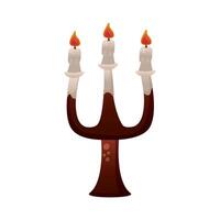 candelabro con velas icono de estilo degradado vector