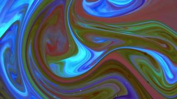 Abstract Organic Vortex Endless Surreal Hypnotizing in Detailed Surface Colorful Paint Spreads video