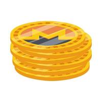 Isolated Monero coin vector design