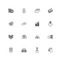 bundle of saving set line style icons vector