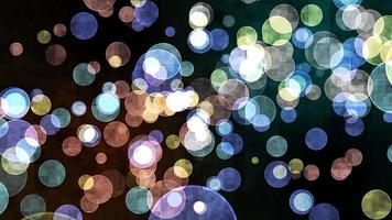 Dynamic twist block rainbow bubble divine dimension bokeh blur absract dark screen background video