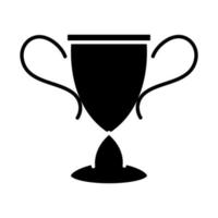 soccer game award trophy league recreational sports tournament silhouette style icon vector