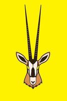 Cartoon Oryx Head vector