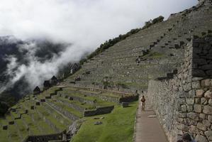 machu picchu un santuario histórico peruano en 1981 y un sitio del patrimonio mundial de la unesco en 1983 foto