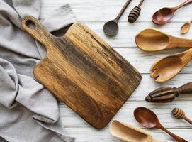 Old vintage kitchen utensils photo