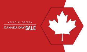 Simple Canada Day Sale Template vector