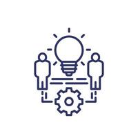 exchange of ideas or thought process line icon vector