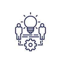 exchange of ideas or thought process line icon vector