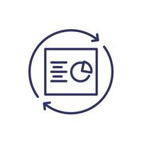update report line icon on white vector