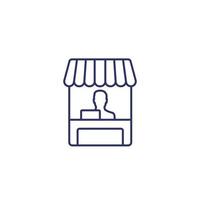 vendor line icon on white vector