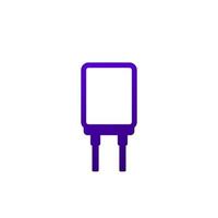 capacitor icon on white vector