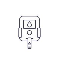 Glucose meter icon line design vector