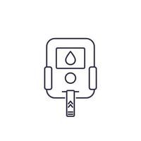 Glucose meter icon line design vector