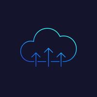 upload to web line icon vector