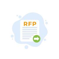 RFP send request for proposal vector icon