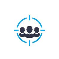 focus group icon on white vector