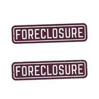 foreclosure signs or stamps on white vector