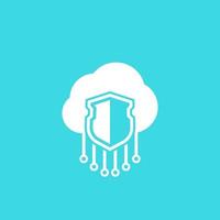 Secure hosting icon vector