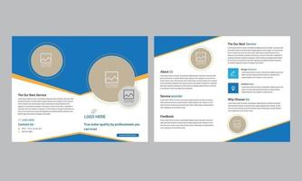 Corporate Bifold brochure template catalog booklet template and fully editable vector