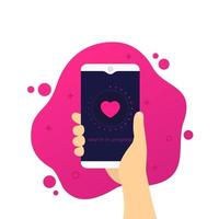 dating app or love search vector illustration