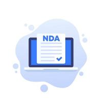 NDA Non disclosure agreement vector icon