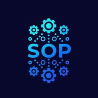 SOP icon Standard Operating Procedure vector concept