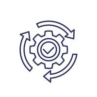 efficiency and productivity line icon on white vector