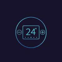 thermostat and temperature control icon vector