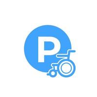 estacionamiento para discapacitados icono vector de señal