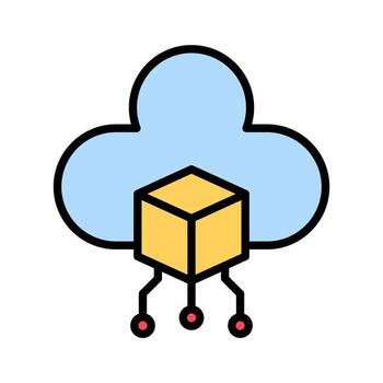 icono de intercambio de datos en la nube vector