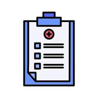 icono de informe medico vector