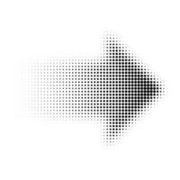 Halftone gradient vector short arrow