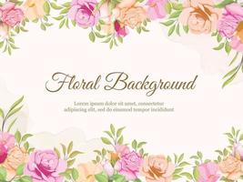 Wedding Banner Background Floral Vector Template