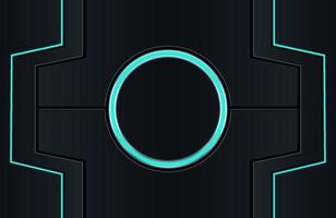 Minimal black techno background Illustration Abstract geometric shape modern futuristic vector