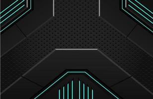 Minimal black techno background Illustration Abstract geometric shape modern futuristic vector
