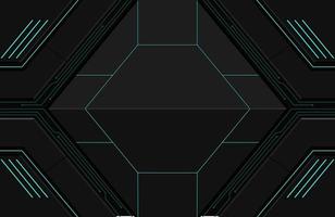 3d realistic dark techno background Illustration Abstract geometric shape modern futuristic vector