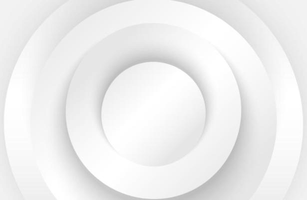 Modern white background with shiny gold circle element Abstract light silver clean surface