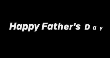 Happy Fathers Day Animationstitel mit Alphakanal video