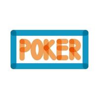 casino poker card with heart in laptop multiply line style vector