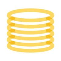 pile coins money dollars multiply line style icon vector