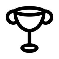 icono de estilo de línea de premio de copa de trofeo vector