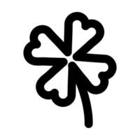 clover poker symbol line style icon vector