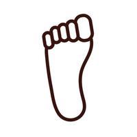 foot plant human body part line style icon vector