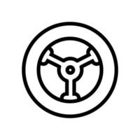 car wheel line icon vector