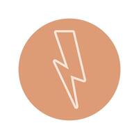 power ray block and line icon vector