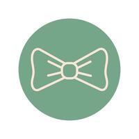 hipster fashion bow tie block and line vector
