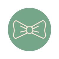 hipster fashion bow tie block and line vector